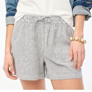 J. Crew Black and White Striped elastic High Waist Shorts size small